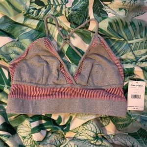 NWT Free People Pink and Gray Bralette FP movement